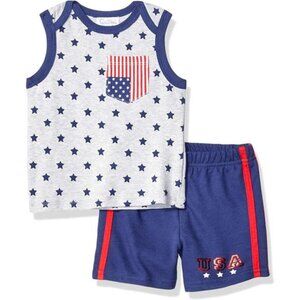 Boys In the Usa 2 Pc Set With Tank and ShortsSleepers
